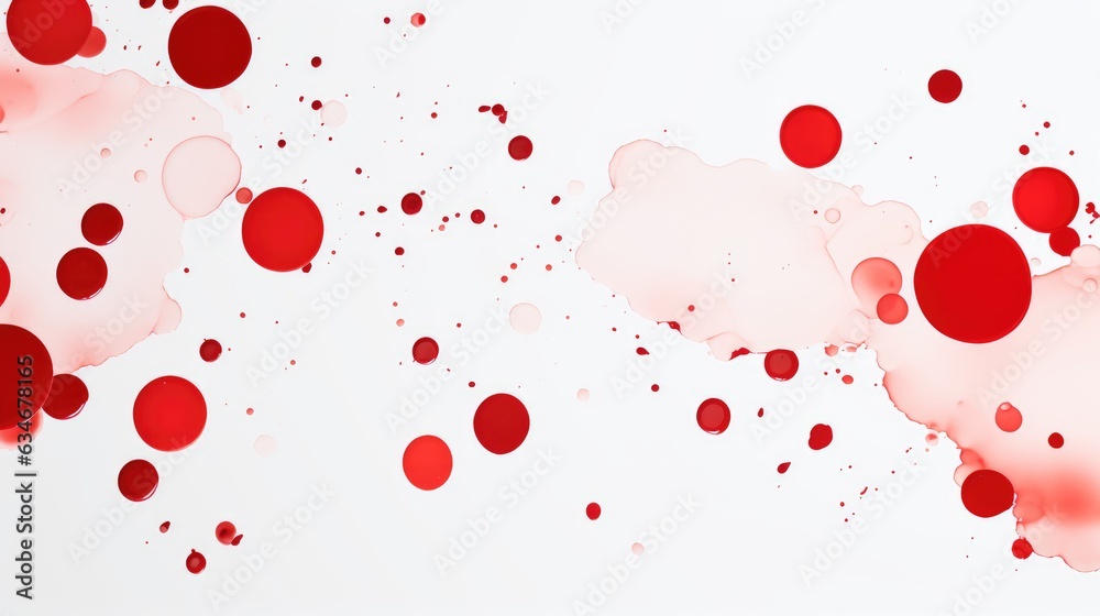 Red Spots on White Background