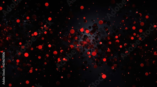 Red Spots on Black Background.