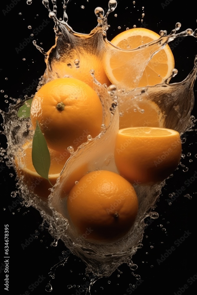Orange splash, Orange with water splash, Fresh oranges falling. Orange splash, Orange with water splash, Fresh oranges falling.