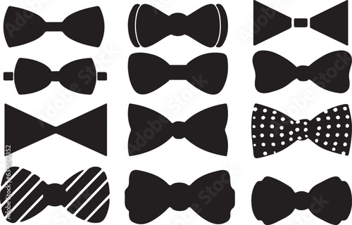 Bow Ties Silhouette Vector Pack