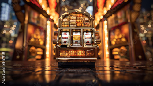 The slot machine hits the jackpot, with gold coins splattering