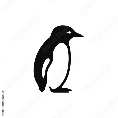 Simple penguin logo emblem