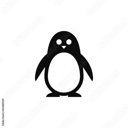 Simple penguin logo emblem