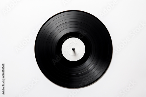 super macro of minimalist music banner with black vinyl music record. 