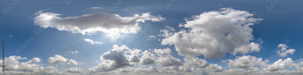 blue sky with beautiful cumulus clouds, seamless hdri 360 panorama view with zenith for use in 3d graphics or game development as sky dome or edit drone shot blue sky with beautiful cumulus clouds, seamless hdri 360 panorama view with zenith for use in 3d graphics or game development as sky dome or edit drone shot