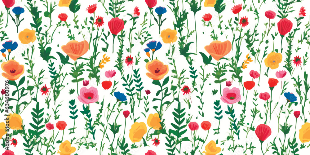 custom made wallpaper toronto digitalHand drawn flowers, seamless patterns with floral for fabric, textiles, clothing, wrapping paper, cover, banner, interior decor, abstract backgrounds