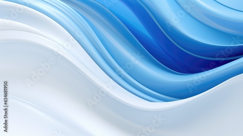 White and Blue Swirl 3D