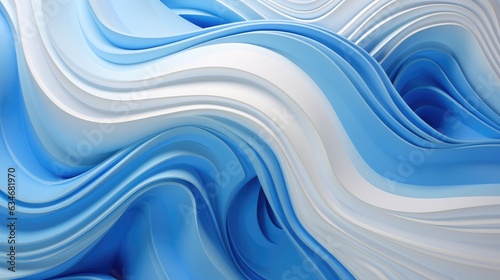 White and Blue Swirl 3D