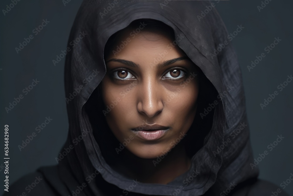 Alluring Eyes of a Mysterious Lady. A fictional character created by Generated AI Alluring Eyes of a Mysterious Lady. A fictional character created by Generated AI
