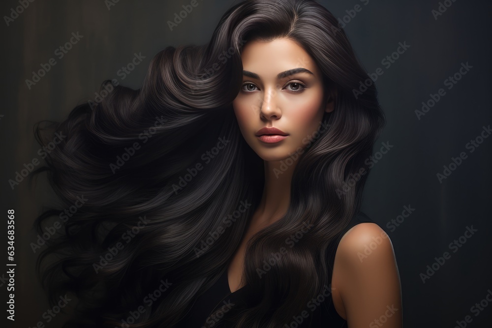 Stunning Long Curly Hair. A fictional character created by Generated AI