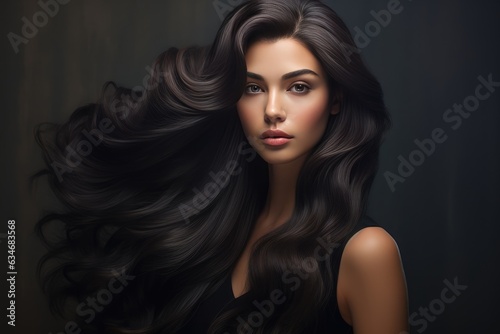 Stunning Long Curly Hair. A fictional character created by Generated AI