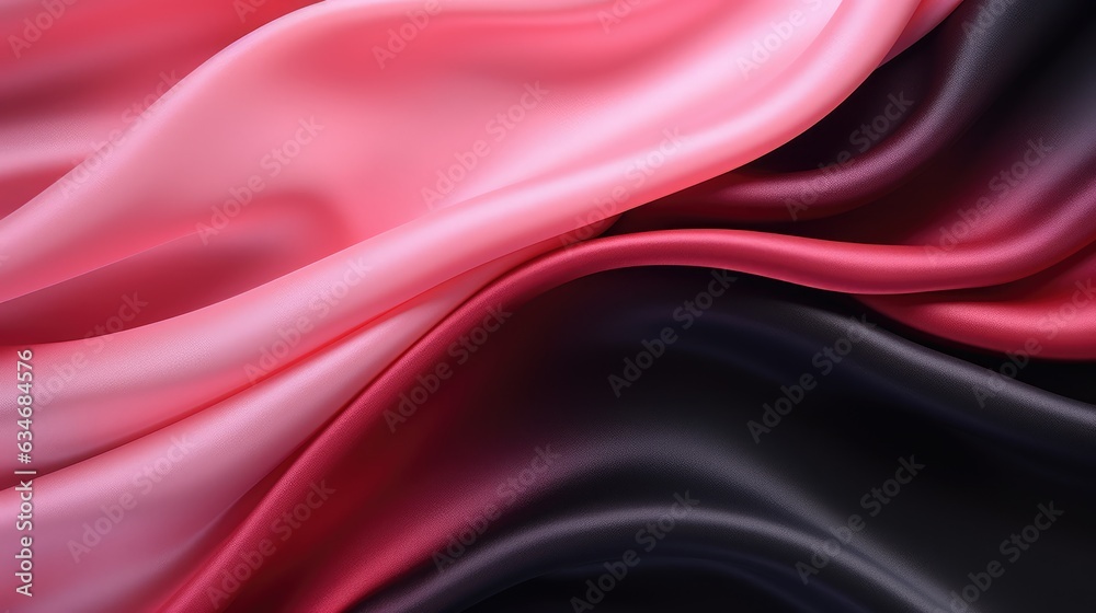 Fototapeta premium Pink and Black Gradient Silk Fabric
