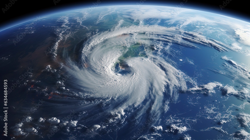 Foto de Aerial views of powerful hurricanes, typhoons, and storms 