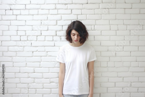 The Elegant Aura of an Unsmiling Young Woman. A fictional character created by Generated AI