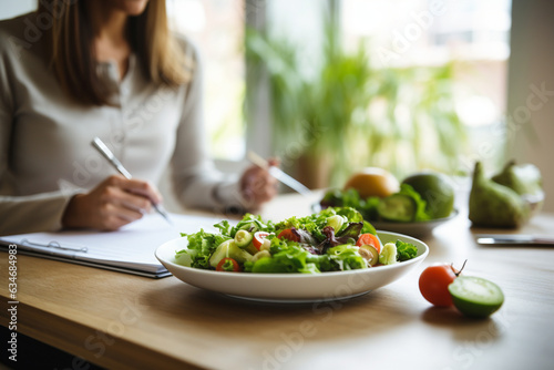 photo of a person during a consultation with a registered dietitian or weight loss expert, showcasing the benefits of personalized guidance  photo