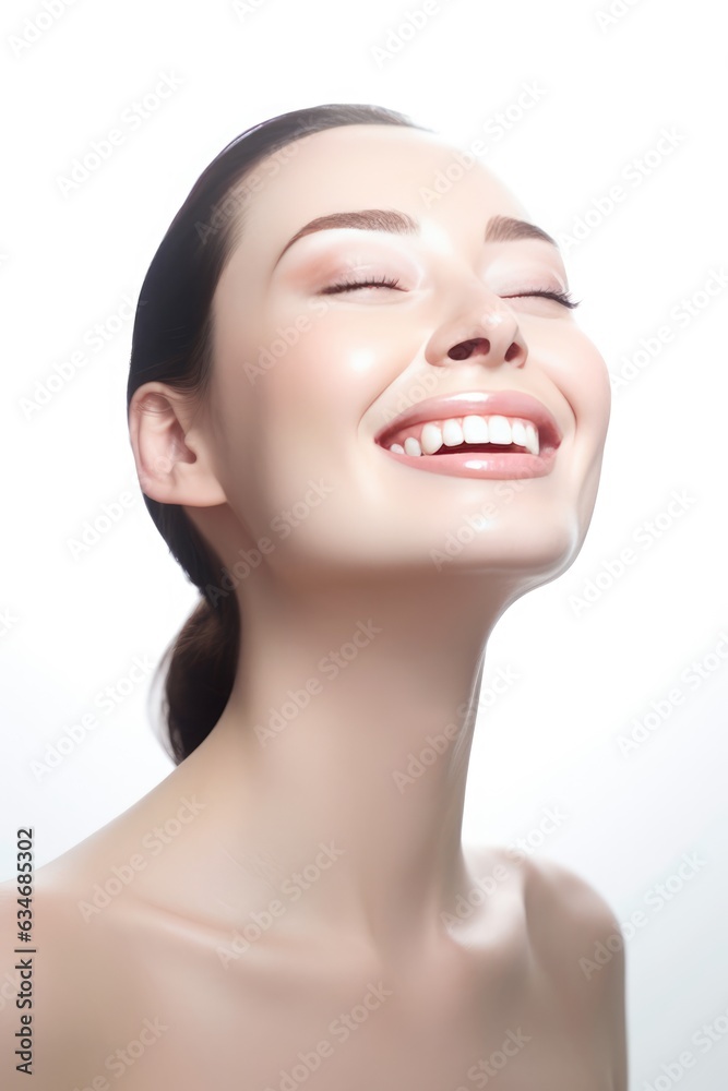 A Smiling Woman With Perfect Skin. A fictional character created by Generated AI A Smiling Woman With Perfect Skin. A fictional character created by Generated AI