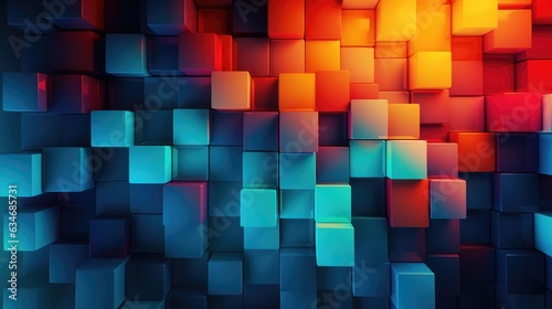 Abstract background with bright squares