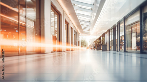 Wallpaper Mural Abstract blur of a department store or shopping mall. Blurred image suitable for background use. Modern shopping mall corridor and storefront.

Generative AI. Torontodigital.ca