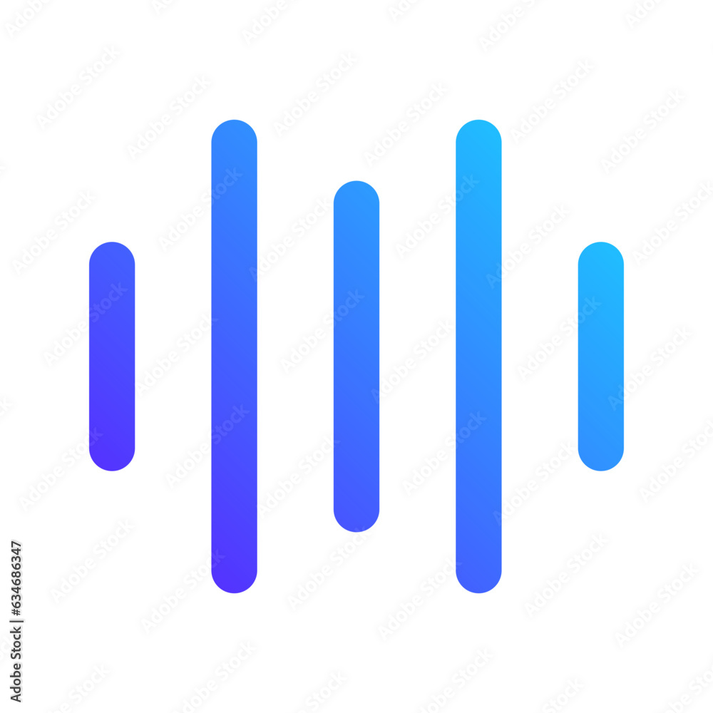 sound waves gradient fill icon sound waves gradient fill icon