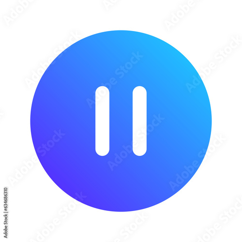 pause gradient fill icon