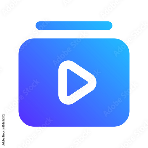 video playlist gradient fill icon