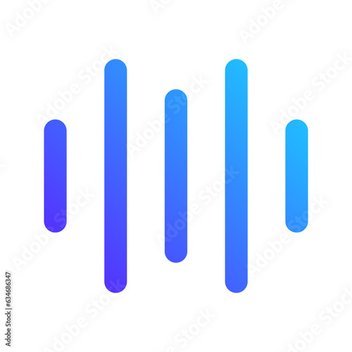 sound waves gradient fill icon