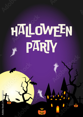 Invitation to a Halloween party or haunted house background