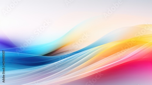 Abstract Blurred Rainbow Lines