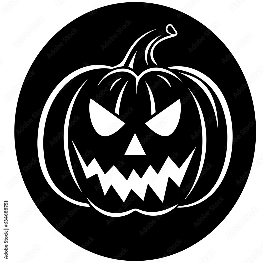 Pumpkin silhouette icon on a white background Pumpkin silhouette icon on a white background