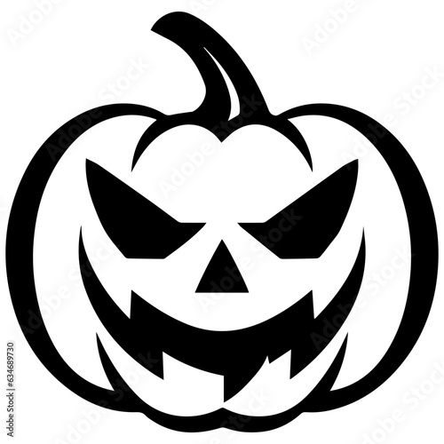 Pumpkin silhouette icon on a white background