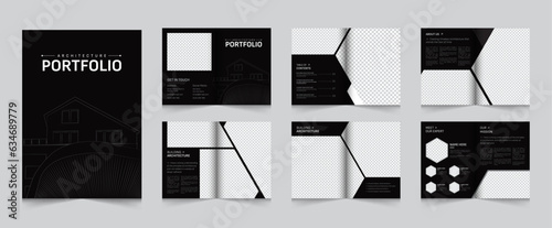 Architecture portfolio or interior portfolio or portfolio design template, interior portfolio layout design,
