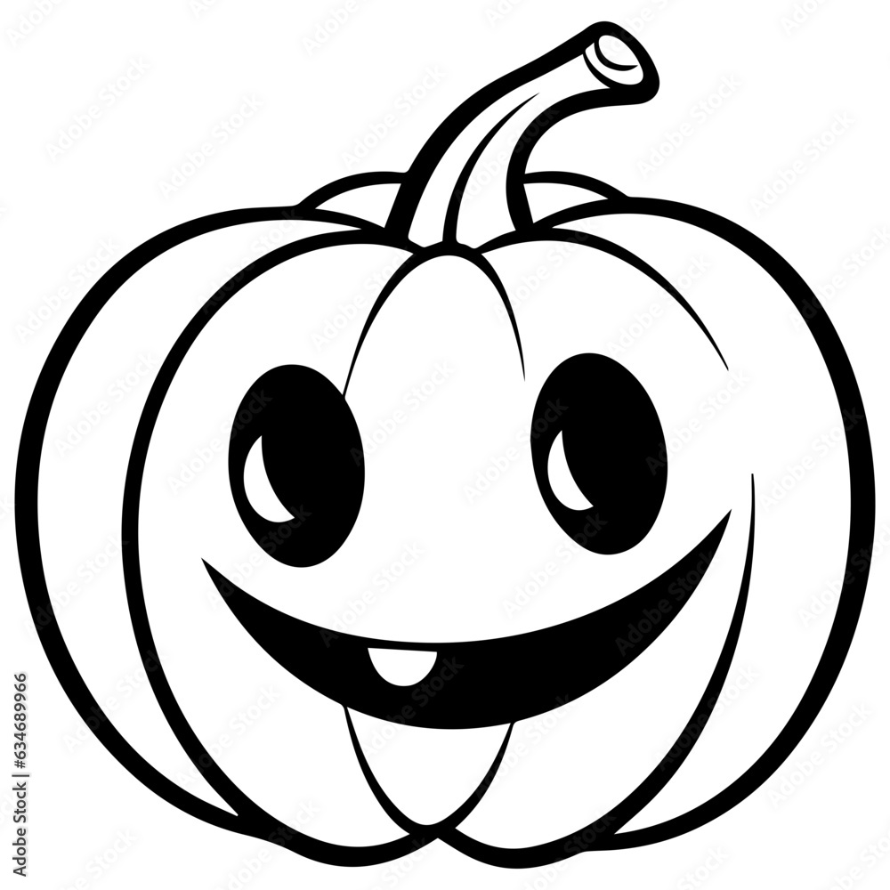 Pumpkin silhouette icon on a white background Pumpkin silhouette icon on a white background