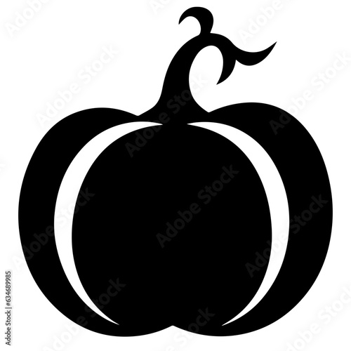Pumpkin silhouette icon on a white background
