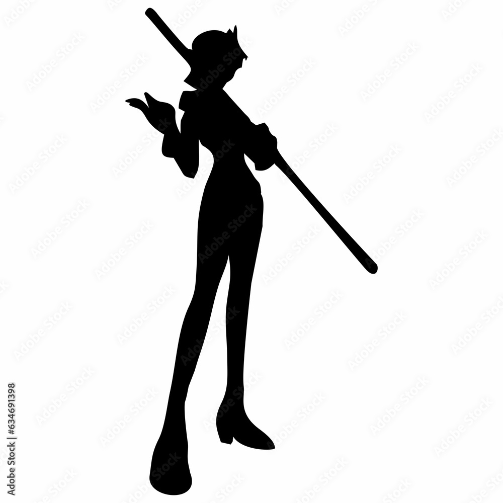 one of the characters in japanese anime with a stick