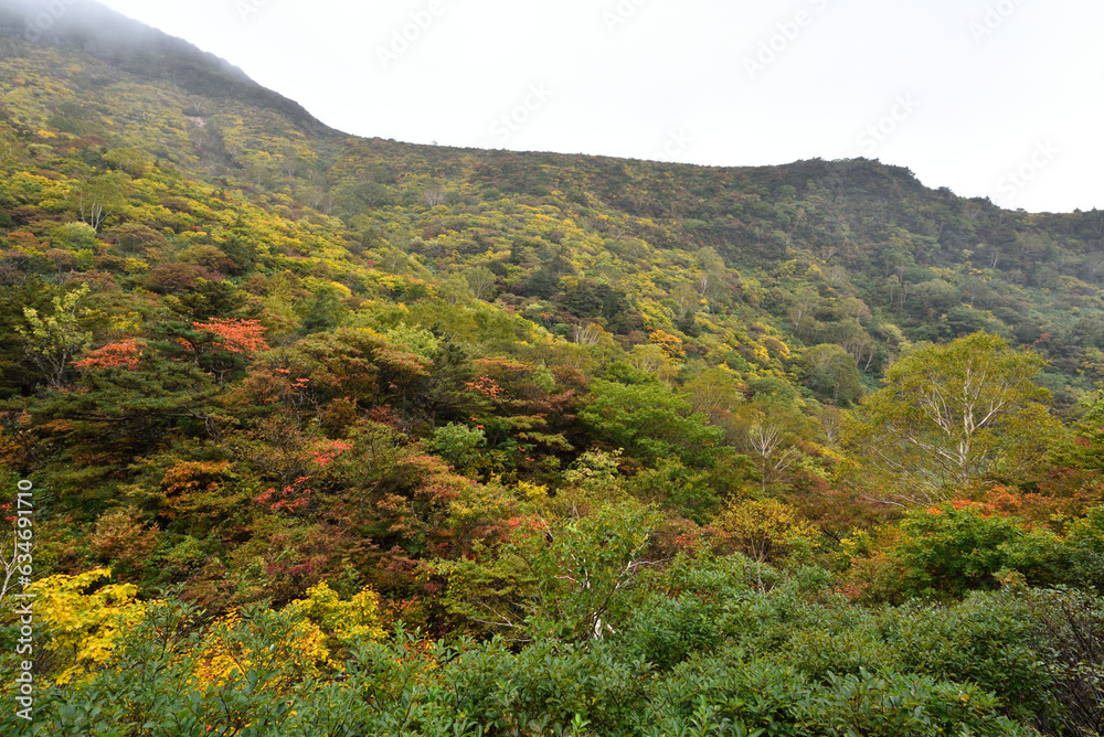 Climbing  Mount Adatara, Fukushima, Japan
