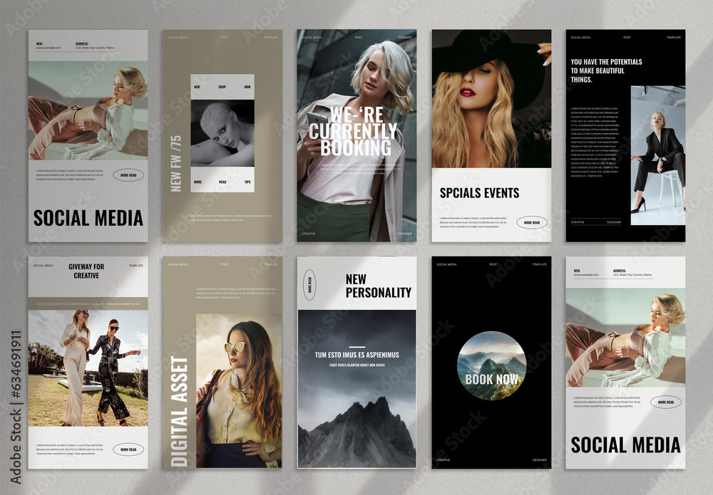 Social Media Post Layout Stock Template | Adobe Stock
