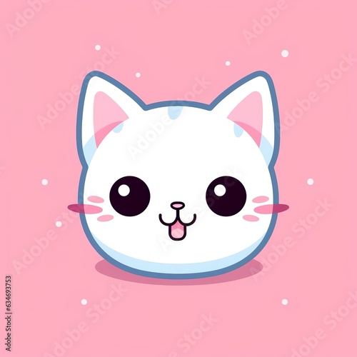 cute kawaii cat head