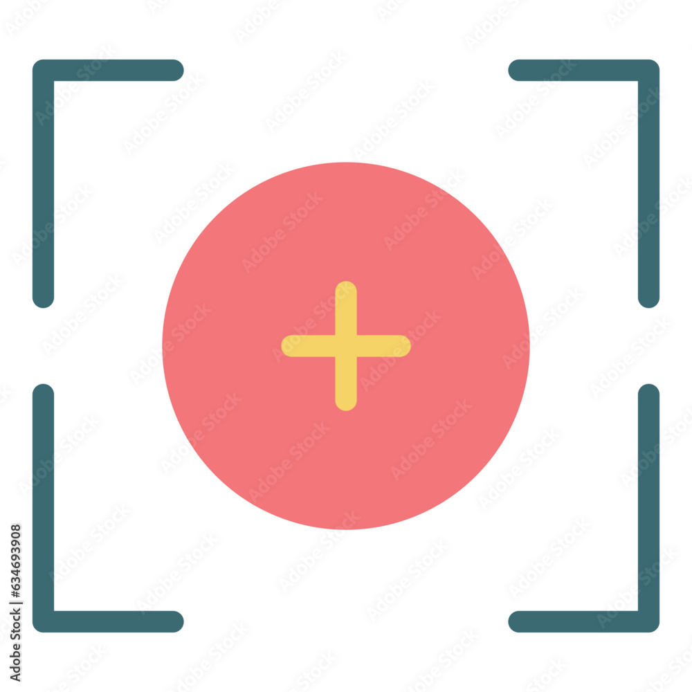 Fototapeta premium focus icon flat style vector