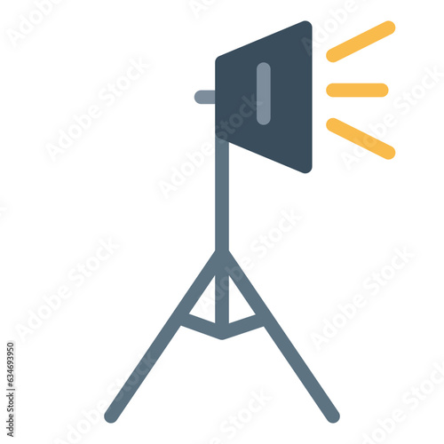 spotlight icon flat style vector