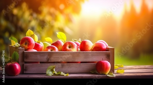 autumn still life with apples