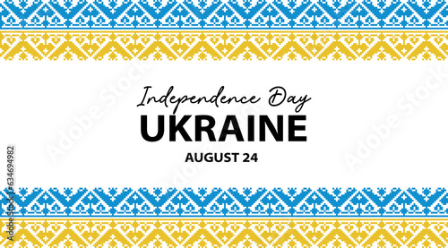 Happy Ukraine Independence day vector background, banner in flag colors. Patriotic poster, backdrop. August 24 holiday, Ukraine National Day