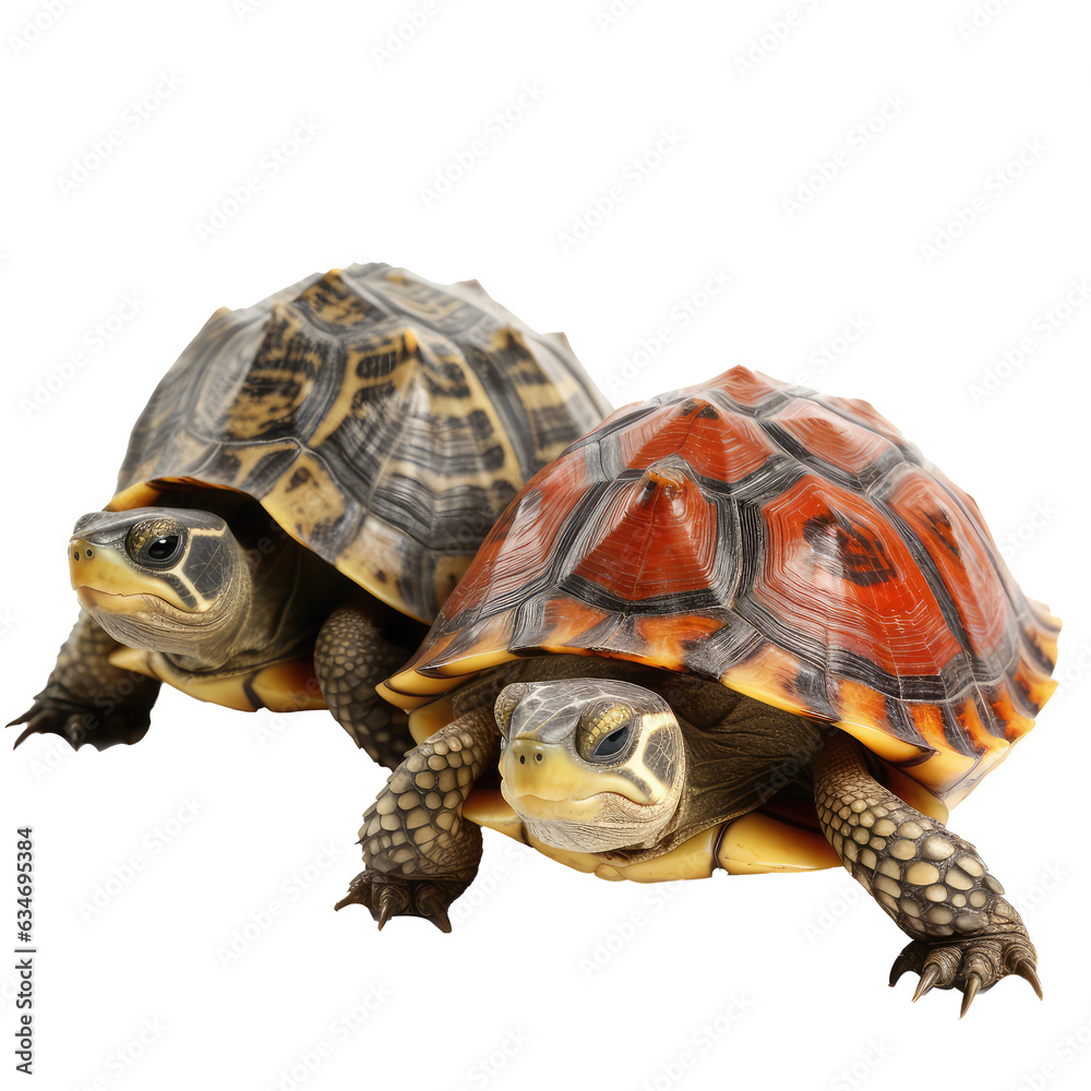 Obraz premium turtles looking isolated on white