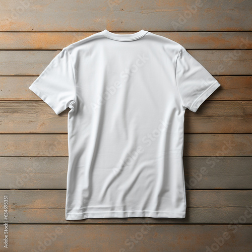 Empty t-shirt for mock up on white background, made by ai