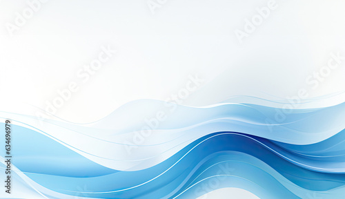 Abstract blue background for the screen, in the style of fine lines, delicate curves, soft mist, soft tonal shifts.