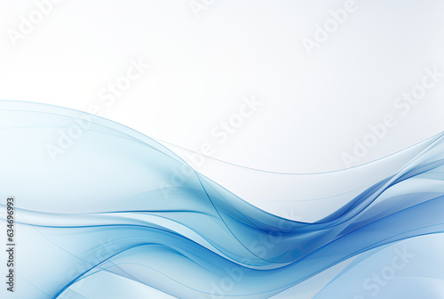 Abstract blue background for the screen, in the style of fine lines, delicate curves, soft mist, soft tonal shifts.