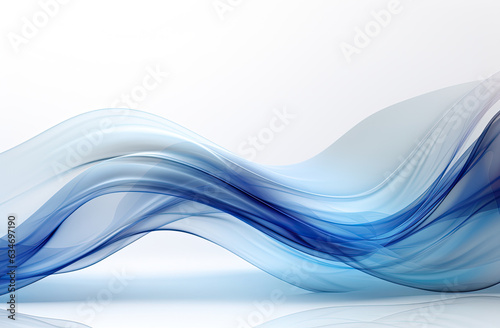 Abstract blue background for the screen, in the style of fine lines, delicate curves, soft mist, soft tonal shifts.