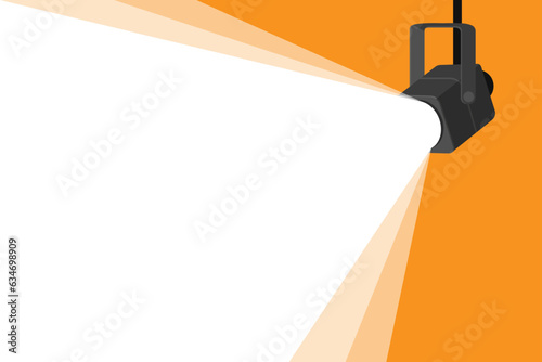 Banner spotlight background. Vector illustration