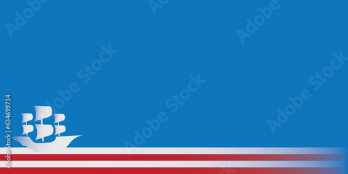 Background vector design with the theme of Columbus day.