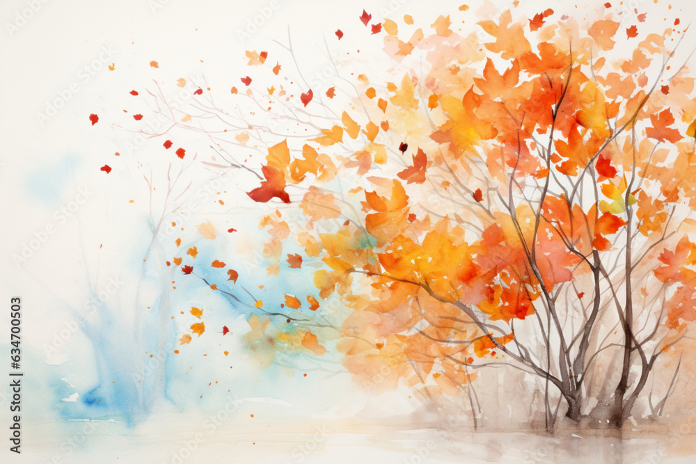abstract autumn background generated AI