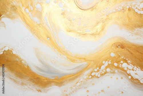 Background with gold waves and glitter, featuring delicate liquid marble painting.
